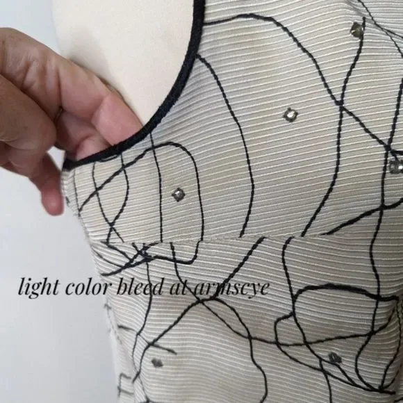 Vintage 50s Party Dress Circle Skirt Side Pockets Hand Sewn Midi - Picture 14 of 16